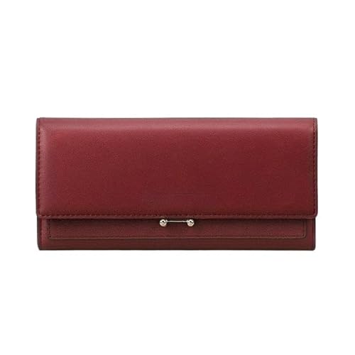 Münzgeldbörsen for Damen Geldbörsen aus Leder for Damen Kompakte Clutch for Damen Tragbare Clutch Einfache Kartenbörse Kleine Geldbörse for Damen Mehrere Kartenfächer und Geldfächer Mittlere Kapazität von KCHYCV