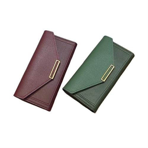 Münzgeldbörsen for Damen Geldbörsen aus Leder for Damen Kompakte Clutch for Damen Tragbare Clutch Einfache Kartenbörse Kleine Geldbörse for Damen Mehrere Kartenfächer und Geldfächer Mittlere Kapazität von KCHYCV