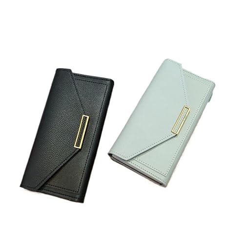 Münzgeldbörsen for Damen Geldbörsen aus Leder for Damen Kompakte Clutch for Damen Tragbare Clutch Einfache Kartenbörse Kleine Geldbörse for Damen Mehrere Kartenfächer und Geldfächer Mittlere Kapazität von KCHYCV