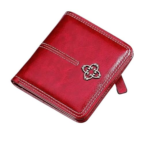 Münzgeldbörsen for Damen Geldbörsen aus Leder for Damen Kompakte Clutch for Damen Tragbare Clutch Einfache Kartenbörse Kleine Geldbörse for Damen Mehrere Kartenfächer und Geldfächer Mittlere Kapazität von KCHYCV