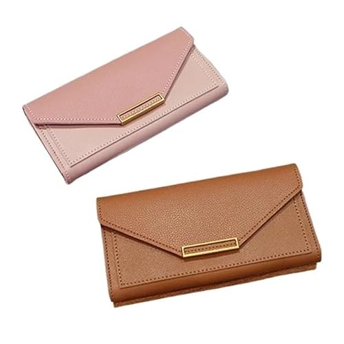 Münzgeldbörsen for Damen Geldbörsen aus Leder for Damen Kompakte Clutch for Damen Tragbare Clutch Einfache Kartenbörse Kleine Geldbörse for Damen Mehrere Kartenfächer und Geldfächer Mittlere Kapazität von KCHYCV