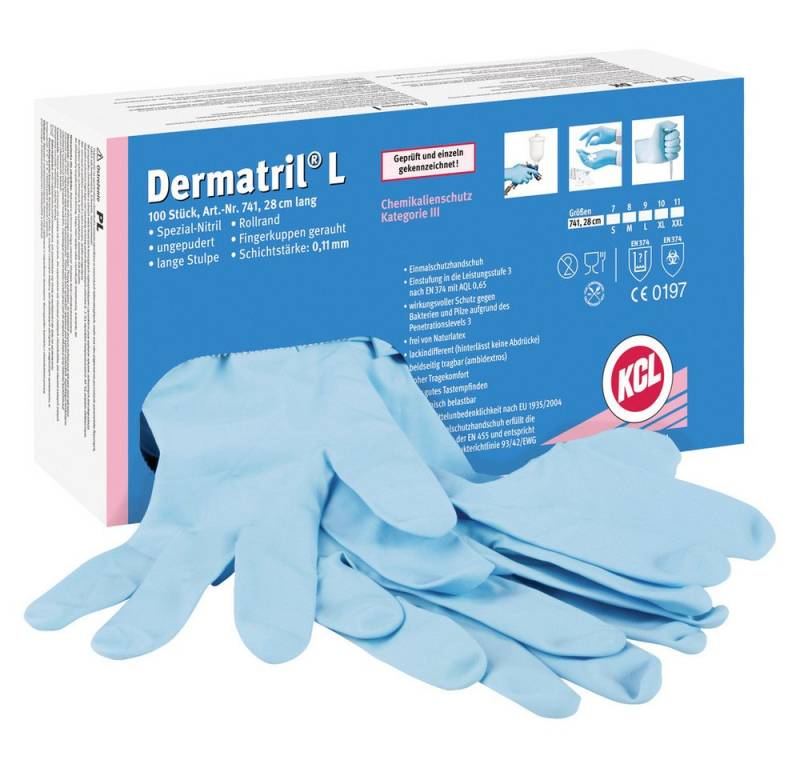 KCL Einweghandschuhe KCL Dermatril L 741 074107081C 100 St. Einweghandschuh Größe (Handsch von KCL