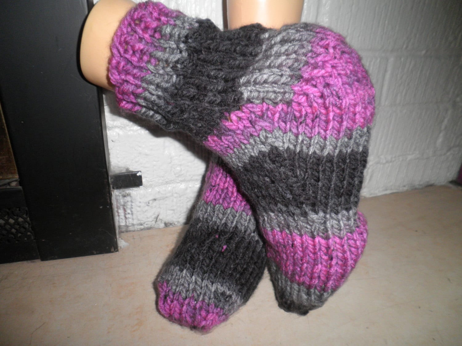 Hausschuhe Socken, Hand Gestrickt von KCNdesigns
