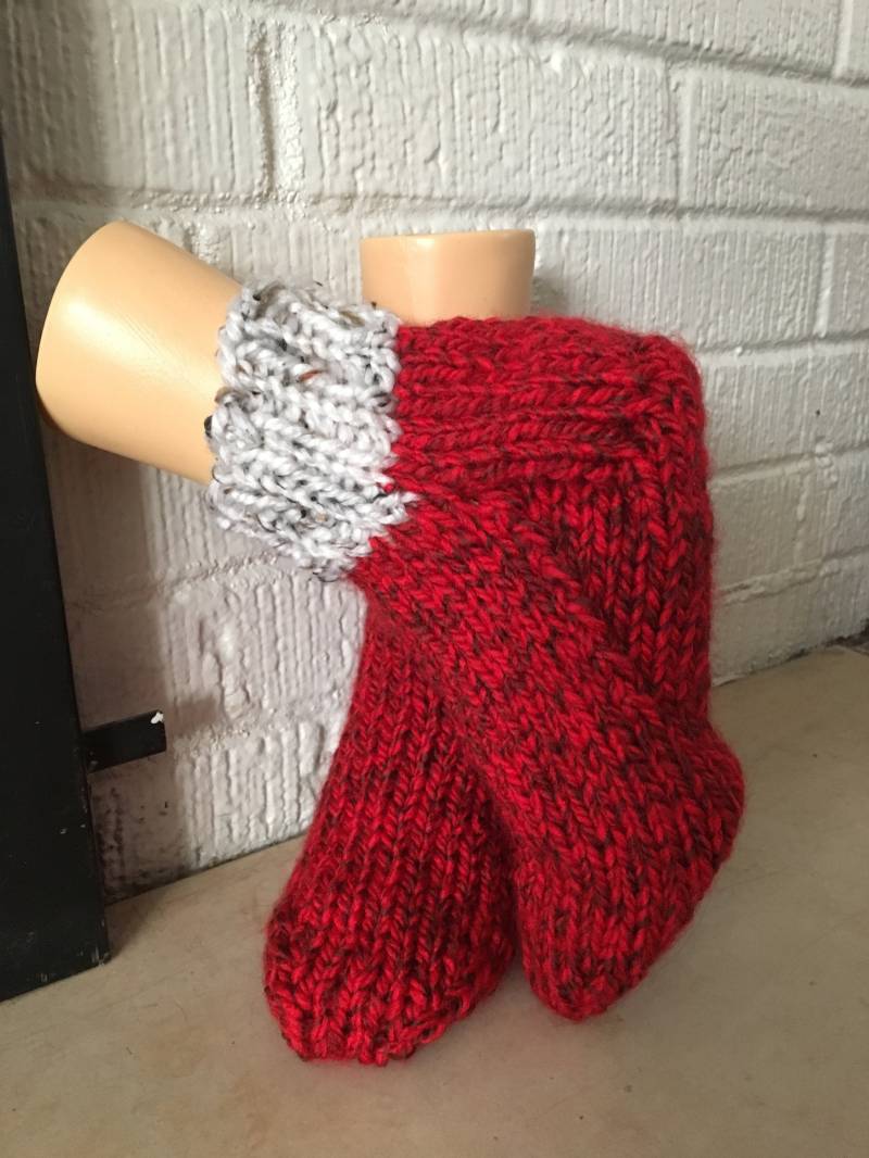 Hausschuhe Socken, Hand Gestrickt Hausschuhe Socken, Hand Gestrickt von KCNdesigns