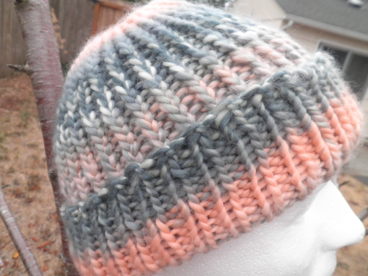 Twisted Rib Hut, Handgestrickt, Größe M-L von KCNdesigns