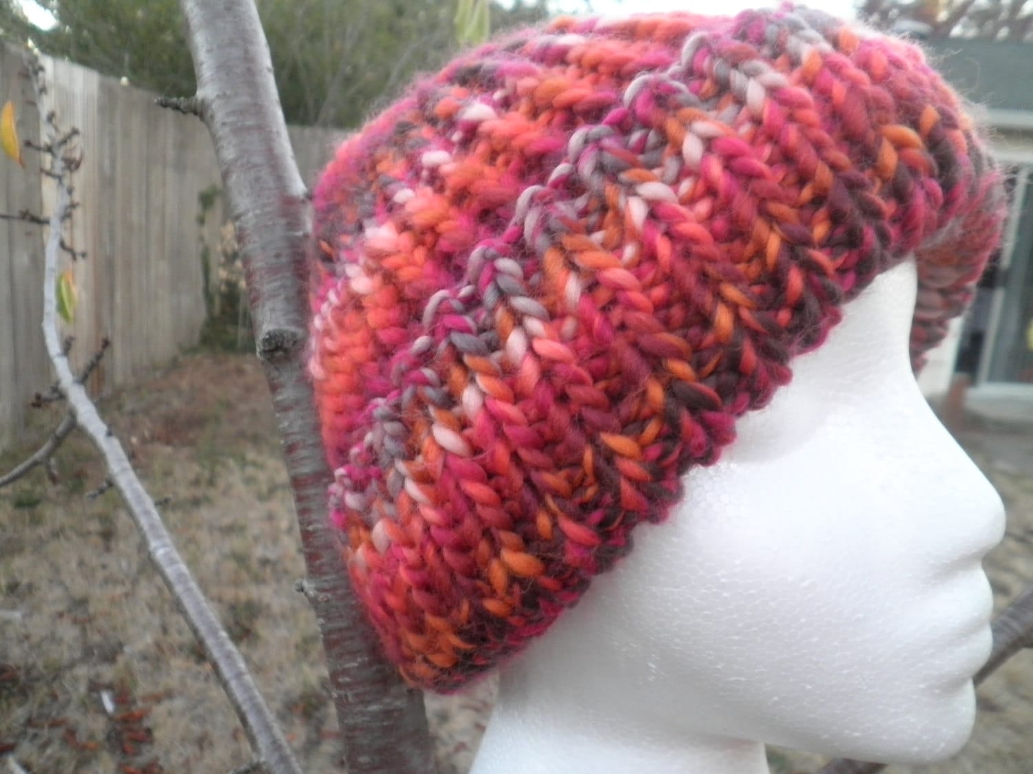 Twisted Rib Hut, Handgestrickt, Größe M-L von KCNdesigns