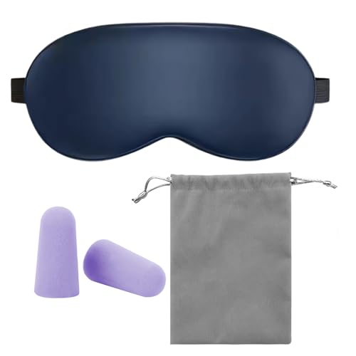3D Schlafmaske für Herren und Frauen, Lichtblockierende Augenmaske Nachtmaske,Geruchneutral Schlafbrille mit Verstellbarem Riemen und Ohrstöpseln für Männer, Frauen und Kinder von KCOQINA