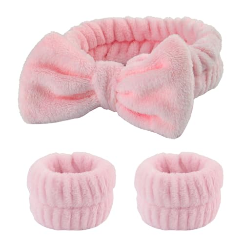 Coral Fleece Makeup Haarbänder Elastic,Spa Bowknot Stirnband Damen Spa Haarband Kosmetik,Cosmetic Stirnband Breitkrempe Korallenvlies Waschen Gesicht Kopfwickel für Dusche Hautpflege Sport Coral Fleece Makeup Haarbänder Elastic,Spa Bowknot Stirnband Damen Spa Haarband Kosmetik,Cosmetic Stirnband Breitkrempe Korallenvlies Waschen Gesicht Kopfwickel für Dusche Hautpflege Sport von KCOQINA