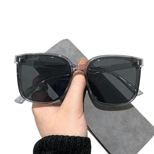 KCYSLY Damen-Sonnenbrille Frauen Designer Luxus Quadratische Sonnenbrille Klassische Vintage Brillen-Dunkelgrau-Als Bild von KCYSLY