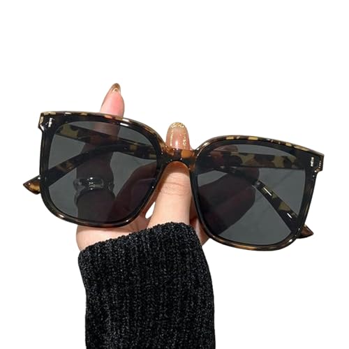 KCYSLY Damen-Sonnenbrille Frauen Designer Luxus Quadratische Sonnenbrille Klassische Vintage Brillen-Leopard-Als Bild von KCYSLY