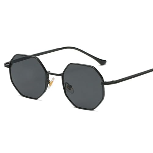 KCYSLY Damen-Sonnenbrille Männer Frauen Vintage Achteckige Metall Sonnenbrille-A-Als Bild von KCYSLY