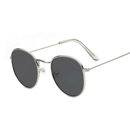 KCYSLY Damen-Sonnenbrille Mode Männer Runde Spiegel Retro Sonnenbrille Designer Kleiner Rahmen von KCYSLY