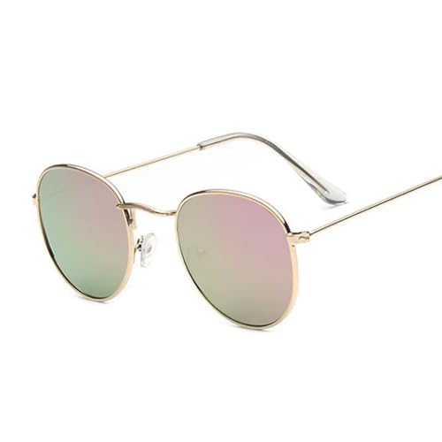 KCYSLY Damen-Sonnenbrille Mode Männer Runde Spiegel Retro Sonnenbrille Designer Kleiner Rahmen von KCYSLY