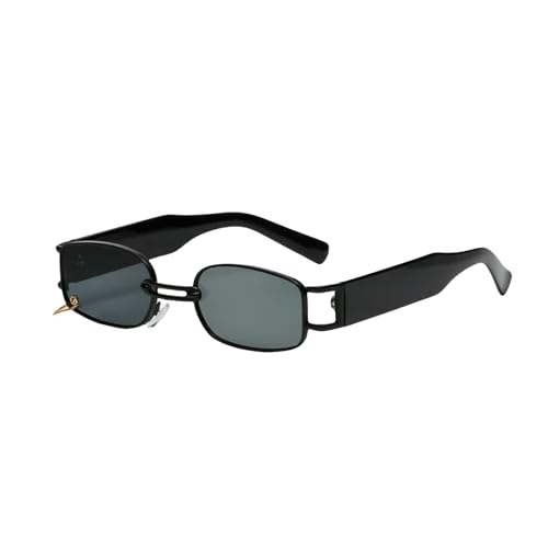 KCYSLY Damen-Sonnenbrille Mode Metall Kleine Quadratische Rahmen Hip-Hop Männer Und Frauen Sonnenbrille-A von KCYSLY