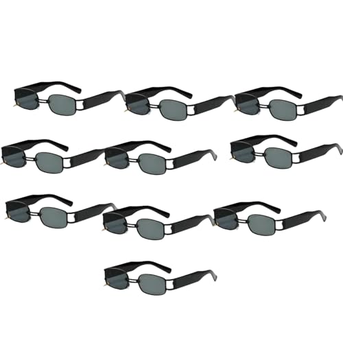 KCYSLY Damen-Sonnenbrille Mode Metall Kleine Quadratische Rahmen Hip-Hop Männer Und Frauen Sonnenbrille-B von KCYSLY