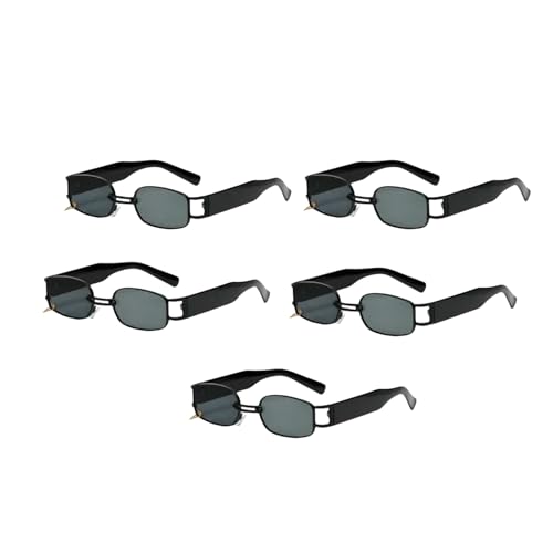 KCYSLY Damen-Sonnenbrille Mode Metall Kleine Quadratische Rahmen Hip-Hop Männer Und Frauen Sonnenbrille-C von KCYSLY