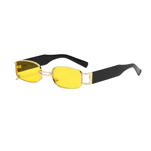 KCYSLY Damen-Sonnenbrille Mode Metall Kleine Quadratische Rahmen Hip-Hop Männer Und Frauen Sonnenbrille-D von KCYSLY