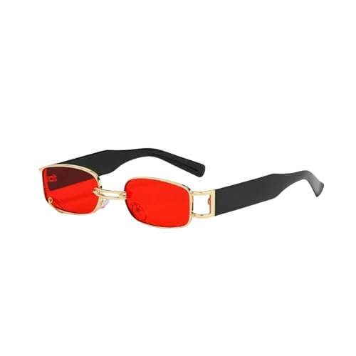 KCYSLY Damen-Sonnenbrille Mode Metall Kleine Quadratische Rahmen Hip-Hop Männer Und Frauen Sonnenbrille-E von KCYSLY