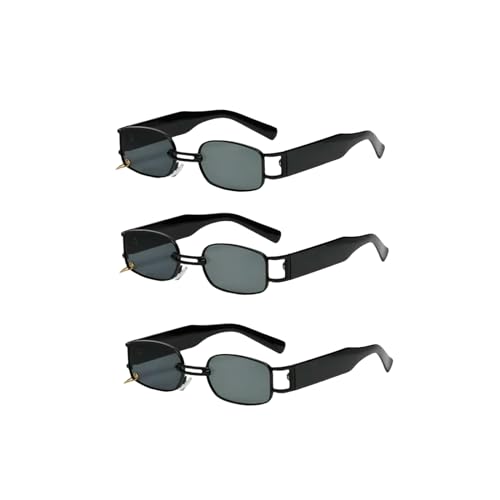 KCYSLY Damen-Sonnenbrille Mode Metall Kleine Quadratische Rahmen Hip-Hop Männer Und Frauen Sonnenbrille-H von KCYSLY