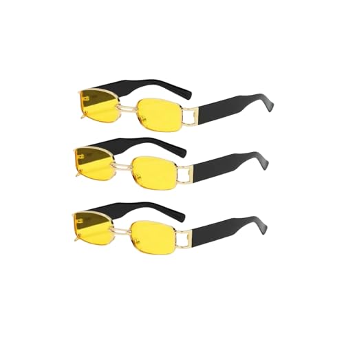 KCYSLY Damen-Sonnenbrille Mode Metall Kleine Quadratische Rahmen Hip-Hop Männer Und Frauen Sonnenbrille-J von KCYSLY