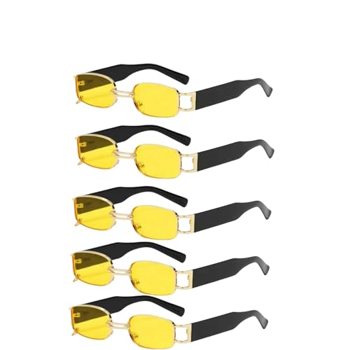 KCYSLY Damen-Sonnenbrille Mode Metall Kleine Quadratische Rahmen Hip-Hop Männer Und Frauen Sonnenbrille-P von KCYSLY
