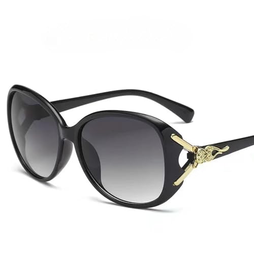 KCYSLY Damen-Sonnenbrille Vintage Frauen Uv Blocking Texturierte Sonnenbrille Gradient-Schwarz-Multi von KCYSLY