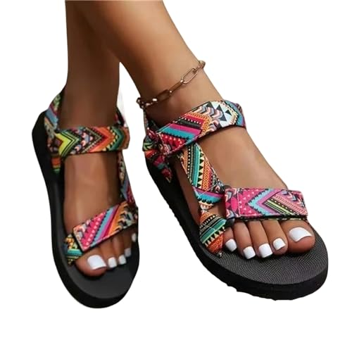 KCYSLY sandalen damen Sommer Flat Damenschuhe Hanf Seil Set Foot Strand Sandalen Outdoor Pantoffeln Große Sandalen-Stift-36 von KCYSLY