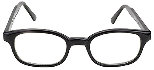 KD's Pacific Coast Original Biker Sunglasses (Black Frame/Clear Lens) von KD's