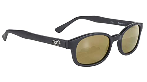 KD's X 1000 – Sonnenbrille Sport und Biker – Herren und Damen – passt unter Motorrad-Skihelm – UV400 Goldene spiegelgläser – getragen von Jax Teller und Samcro Sons of Anarchy von KD's