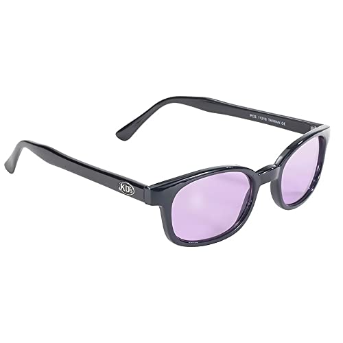 KD's X 11216 - Sport-Sonnenbrille und Bikerbrille - Herren und Damen - passt unter Motorradhelm Fahrrad Ski - Lila Gläser UV400 - getragen von Jax Teller und Samcro Sons of Anarchy, Schwarz , XL von KD's