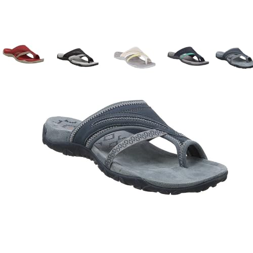 KDAKSA Women's Comfy Orthopedic Platform Sandals with Arch Support Flops,Supportive Toe-Clipped Platform Sandals (Grey,41) von KDAKSA