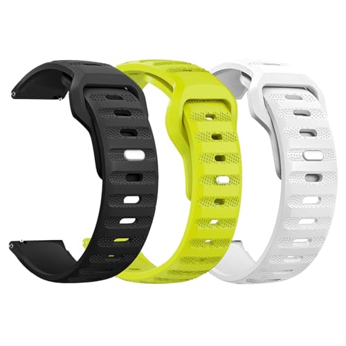 KDEGK 3-teiliges robustes Uhrenarmband 20 mm 22 mm, Schnellverschluss-Uhrenarmband mit neu gestalteter quadratischer Metallschnalle, weiches, atmungsaktives Ersatz-Sportuhrenarmband für Damen und Herr KDEGK 3-teiliges robustes Uhrenarmband 20 mm 22 mm, Schnellverschluss-Uhrenarmband mit neu gestalteter quadratischer Metallschnalle, weiches, atmungsaktives Ersatz-Sportuhrenarmband für Damen und Herr von KDEGK
