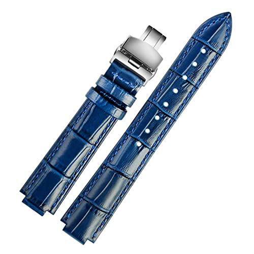 KDEGK Echtes Leder Uhrenband für Ballon Bleu Handgelenk Band Männer weibliches konvexes Lederband 14 * 8mm 18 * 11mm 20 * 12 mm Modearmband(5,18-11mm) von KDEGK