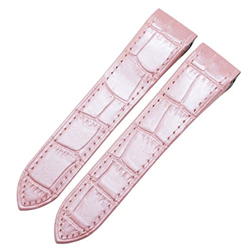 KDEGK Exquisite echte Leder Uhrengurt für Cartier Serie 20mm elegantes Design 23mm Uhrbandarmband(Pink no buckle,20mm) von KDEGK