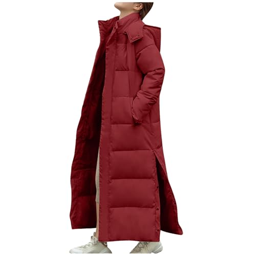 Daunenjacke Damen Winter Winterjacke Warme Lang Steppjacke Daunenmantel mit Kapuze Warm Elegant Wintermantel Puffer Jacke Casual Weiche Mantel Verdickt Übergangsjacke Outdoor Windbreaker von KDEIHT