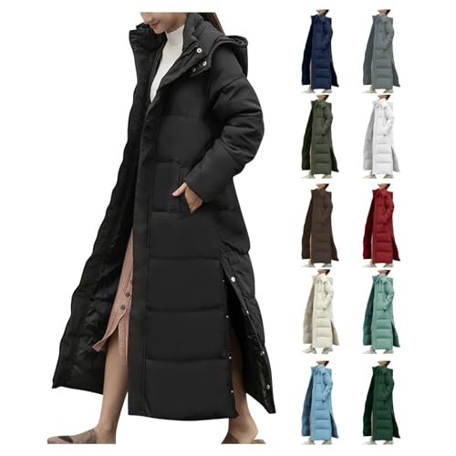 Daunenjacke Damen Winter Winterjacke Warme Lang Steppjacke Daunenmantel mit Kapuze Warm Elegant Wintermantel Puffer Jacke Casual Weiche Mantel Verdickt Übergangsjacke Outdoor Windbreaker von KDEIHT