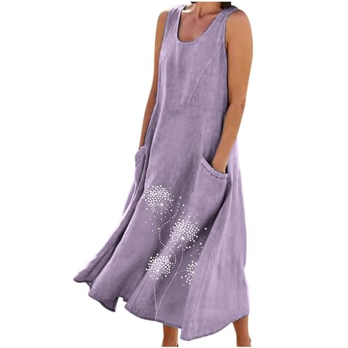 KDEIHT Angebote des Tages Heute Deal 2025 Damen Sommerkleid Ärmelloses Freizeitkleid Sommer Kleid 2025 Lange Strandkleid Blumen Druck Leinenkleid mit Taschen Urlaubskleid Einfarbig Mode Tankkleid KDEIHT Angebote des Tages Heute Deal 2025 Damen Sommerkleid Ärmelloses Freizeitkleid Sommer Kleid 2025 Lange Strandkleid Blumen Druck Leinenkleid mit Taschen Urlaubskleid Einfarbig Mode Tankkleid von KDEIHT