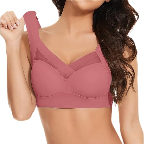 KDEIHT BH Damen ohne Bügel Nahtloser Bustier Sport Bra Große Größen Push Up Spitzen Korsage Spitze Bh Seamless Soft Bequem Klassische Bügelloser Hautfreundlich Bralette von KDEIHT