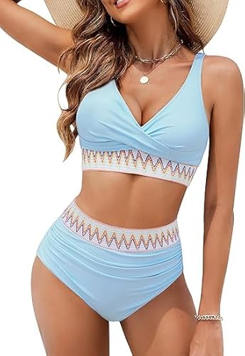KDEIHT Bikini Damen Set Cross Zweiteiliger Badeanzug V Ausschnitt Bademode High Waist Badeanzüge Bikinioberteil Badehose Anzug mit Bauchkontrolle Swimsuit Strand Beachwear befristetes Angebot KDEIHT Bikini Damen Set Cross Zweiteiliger Badeanzug V Ausschnitt Bademode High Waist Badeanzüge Bikinioberteil Badehose Anzug mit Bauchkontrolle Swimsuit Strand Beachwear befristetes Angebot von KDEIHT
