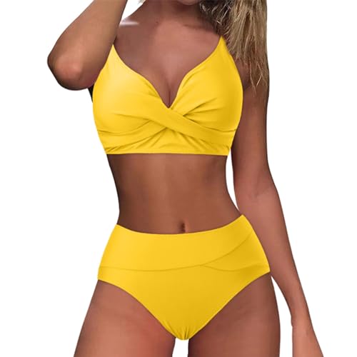 KDEIHT Bikini Damen Set Cross Zweiteiliger Badeanzug V Ausschnitt Bademode High Waist Badeanzüge Bikinioberteil Badehose Anzug mit Bauchkontrolle Swimsuit Strand Beachwear KDEIHT Bikini Damen Set Cross Zweiteiliger Badeanzug V Ausschnitt Bademode High Waist Badeanzüge Bikinioberteil Badehose Anzug mit Bauchkontrolle Swimsuit Strand Beachwear von KDEIHT
