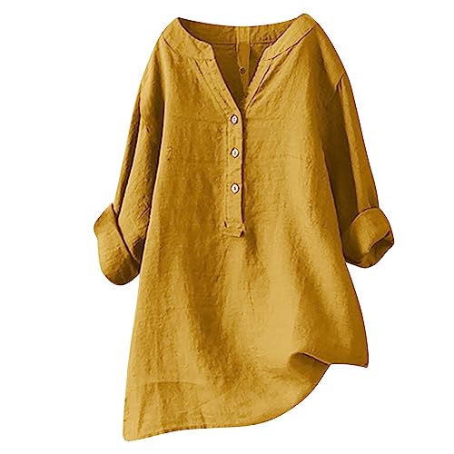 KDEIHT Bluse Damen Elegant Leinenbluse Langarm Blusen Baumwolle Leinen Tuniken Sommer Oversized Longbluse Button-Down Longshirt Musselin Tops Locker Blusenshirt cyber monday angebote 2025 KDEIHT Bluse Damen Elegant Leinenbluse Langarm Blusen Baumwolle Leinen Tuniken Sommer Oversized Longbluse Button-Down Longshirt Musselin Tops Locker Blusenshirt cyber monday angebote 2025 von KDEIHT