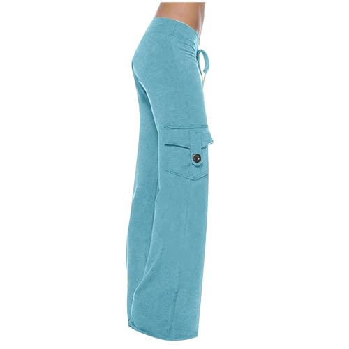 KDEIHT Damen Cargohose Flared Yogahose Einfarbig Schlaghose Lässiges Laufhosen Bootcut Jogginghose Weitem Bein Hose mit Gürtel Taschen Sweathose Bequem Arbeitshose Sweatpants Hosen KDEIHT Damen Cargohose Flared Yogahose Einfarbig Schlaghose Lässiges Laufhosen Bootcut Jogginghose Weitem Bein Hose mit Gürtel Taschen Sweathose Bequem Arbeitshose Sweatpants Hosen von KDEIHT