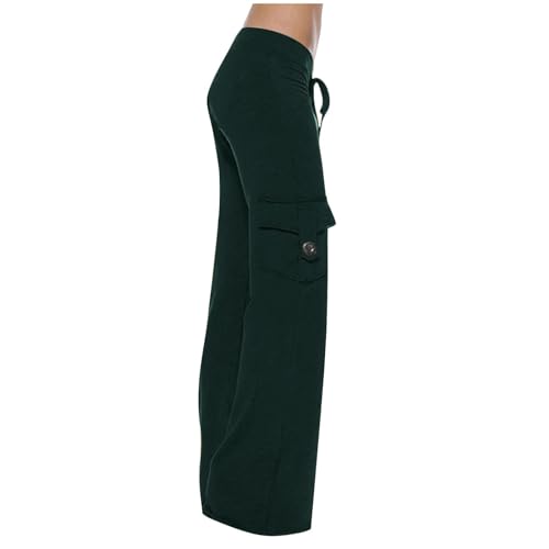KDEIHT Damen Cargohose Flared Yogahose Einfarbig Schlaghose Lässiges Laufhosen Bootcut Jogginghose Weitem Bein Hose mit Gürtel Taschen Sweathose Bequem Arbeitshose Sweatpants Hosen KDEIHT Damen Cargohose Flared Yogahose Einfarbig Schlaghose Lässiges Laufhosen Bootcut Jogginghose Weitem Bein Hose mit Gürtel Taschen Sweathose Bequem Arbeitshose Sweatpants Hosen von KDEIHT