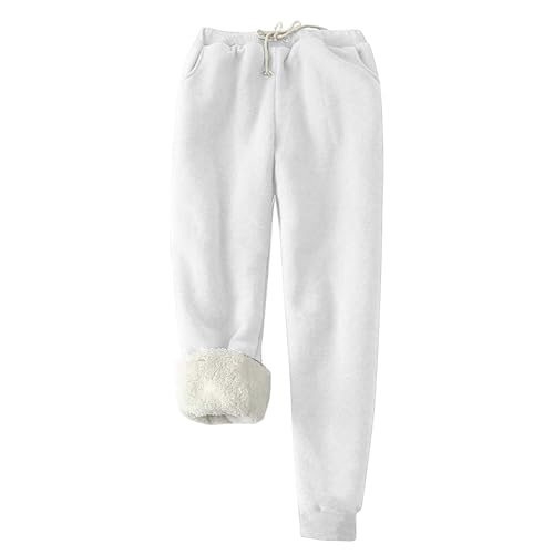 KDEIHT Damen Jogginghose Warme Fleece Freizeithose Winter Thermo Hosen Verdickte Sporthosen Gefütterte Jogger Fleecehose Verdickte Sweathose Einfarbig Sporthose mit Taschen Trainingshose KDEIHT Damen Jogginghose Warme Fleece Freizeithose Winter Thermo Hosen Verdickte Sporthosen Gefütterte Jogger Fleecehose Verdickte Sweathose Einfarbig Sporthose mit Taschen Trainingshose von KDEIHT