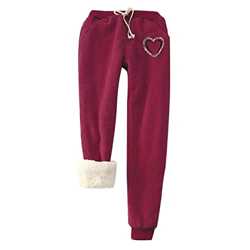 KDEIHT Damen Jogginghose Warme Fleece Freizeithose Winter Thermo Hosen Verdickte Sporthosen Gefütterte Jogger Fleecehose Verdickte Sweathose Einfarbig Sporthose mit Taschen Trainingshose KDEIHT Damen Jogginghose Warme Fleece Freizeithose Winter Thermo Hosen Verdickte Sporthosen Gefütterte Jogger Fleecehose Verdickte Sweathose Einfarbig Sporthose mit Taschen Trainingshose von KDEIHT