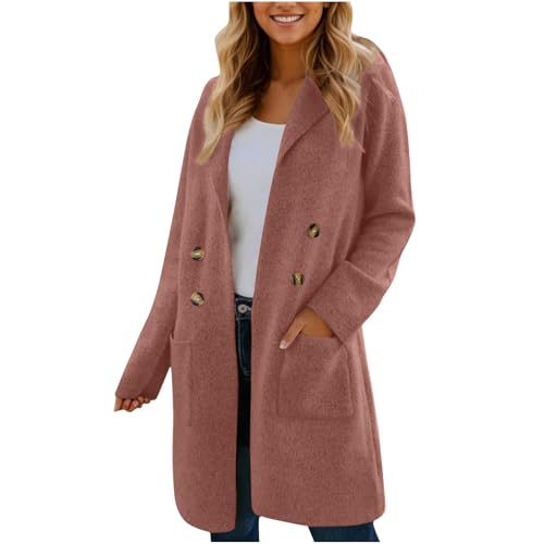 KDEIHT Wollmantel Damen Winter Wintermantel Lange Wolljacke Warme Mantel Elegant Winterjacke mit Reverskragen Jacke Wolle Trenchcoat Doppelreihig Hemdjacke Freizeit Winterparka Langarm Outdoorjacke KDEIHT Wollmantel Damen Winter Wintermantel Lange Wolljacke Warme Mantel Elegant Winterjacke mit Reverskragen Jacke Wolle Trenchcoat Doppelreihig Hemdjacke Freizeit Winterparka Langarm Outdoorjacke von KDEIHT
