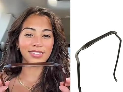 Lockiges Haarband, 1 x Sonnenbrille, schwarzes quadratisches Stirnband, Unisex-Frisuren-Befestigungswerkzeug für lockiges, dickes Haar Lockiges Haarband, 1 x Sonnenbrille, schwarzes quadratisches Stirnband, Unisex-Frisuren-Befestigungswerkzeug für lockiges, dickes Haar von KDG TREADS