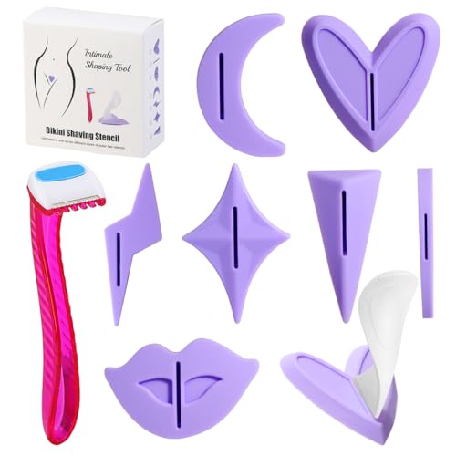Schamhaar-Schablonen Frauen Bikini Privates Rasieren Schablone für Frauen Intimate Schamhaartrimmer mit 7 Formen Perfekt für Bikinizone Formen und Styling Schamhaar-Schablonen Frauen Bikini Privates Rasieren Schablone für Frauen Intimate Schamhaartrimmer mit 7 Formen Perfekt für Bikinizone Formen und Styling von KDIMSY