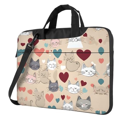 Happy Walking Kitty Print Laptoptasche Aktentasche passend für 13/14/15,6 Zoll Notebook Happy Walking Kitty Print Laptoptasche Aktentasche passend für 13/14/15,6 Zoll Notebook von KDSEFHHCB