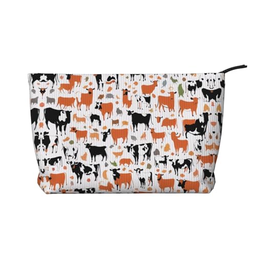 (Süße Buntstift-Box) Cord-Make-up-Tasche mit Reißverschluss, Kosmetiktasche für Damen, kleine Make-up-Tasche für Geldbörse, tragbare Reise-Kosmetiktasche, Geschenktasche für Damen, Mädchen, Damen, von KDUBNJDS